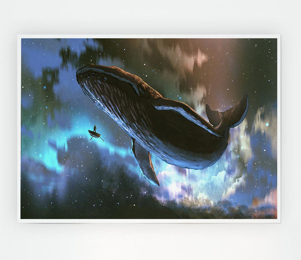 The Whale In Space Print Poster Wall Art