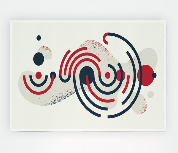 Circular Lines Of Space Print Poster Wall Art
