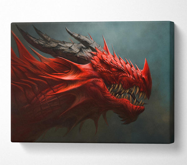 Picture of Red Nasty Dragon Canvas Print Wall Art