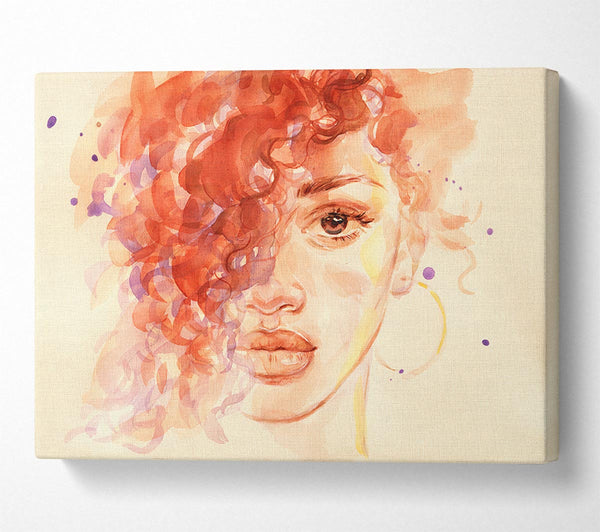 Picture of The Face Of Watercolour Canvas Print Wall Art