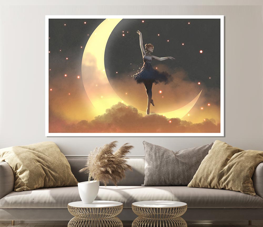 Dancing On The Moon Print Poster Wall Art