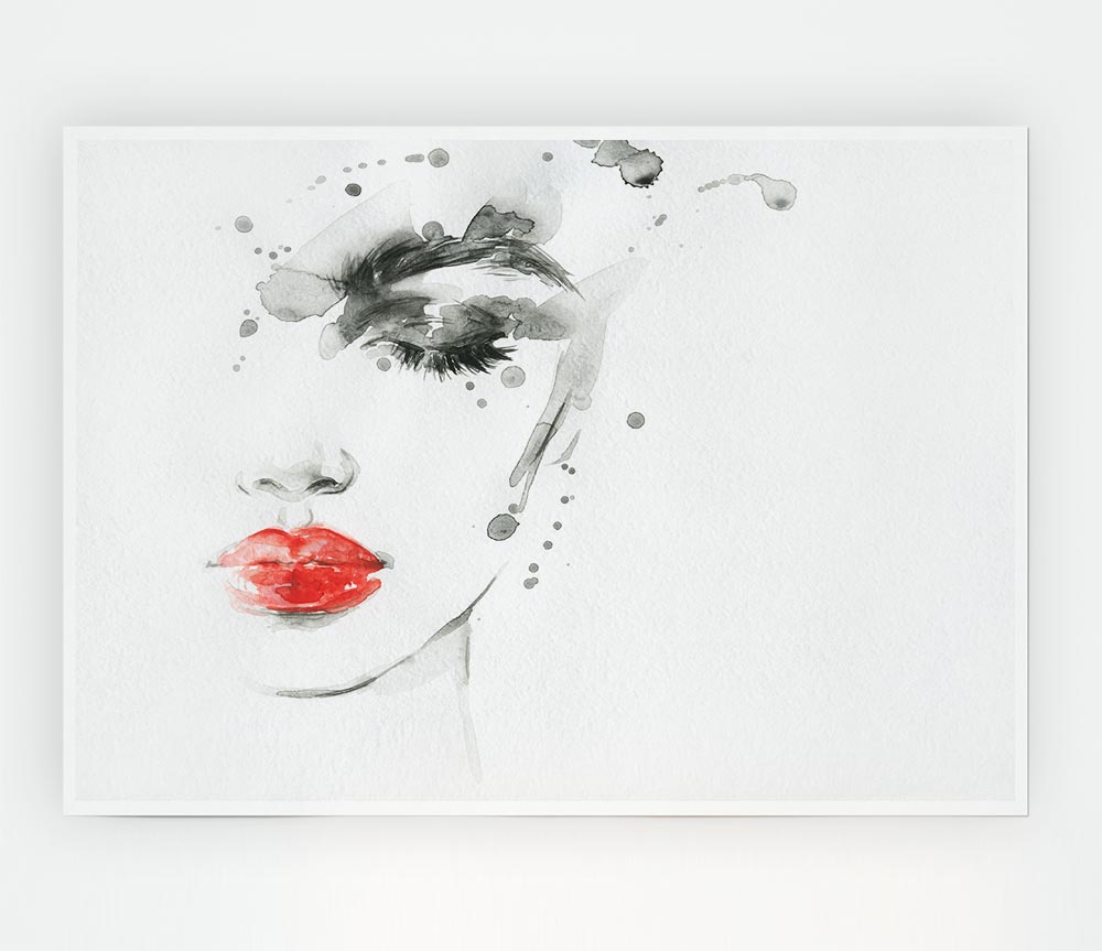 Watercolour Face Beauty Print Poster Wall Art