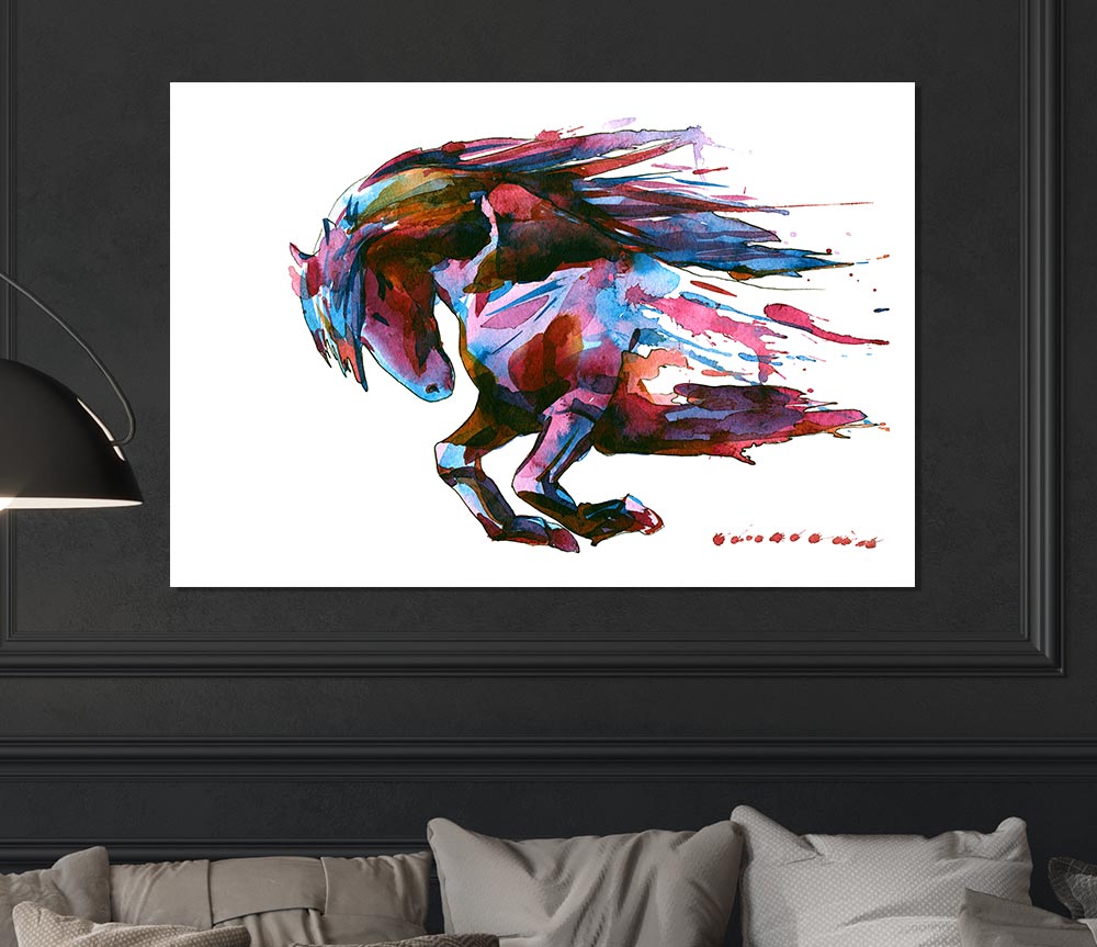 The Raging Horse Print Poster Wall Art