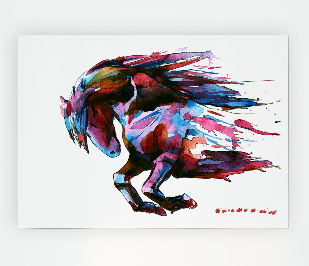 The Raging Horse Print Poster Wall Art