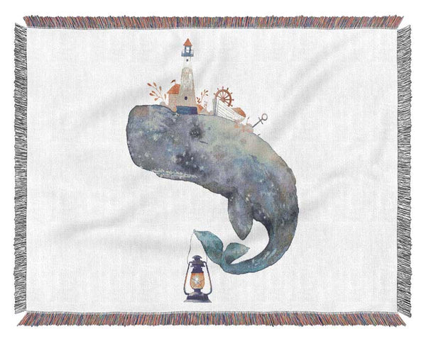 The Seaside Whale Woven Blanket