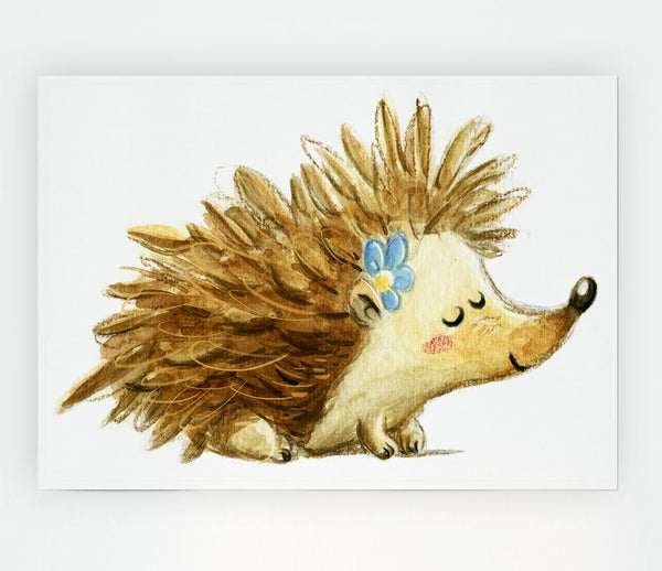 The Happy Hedgehog Print Poster Wall Art