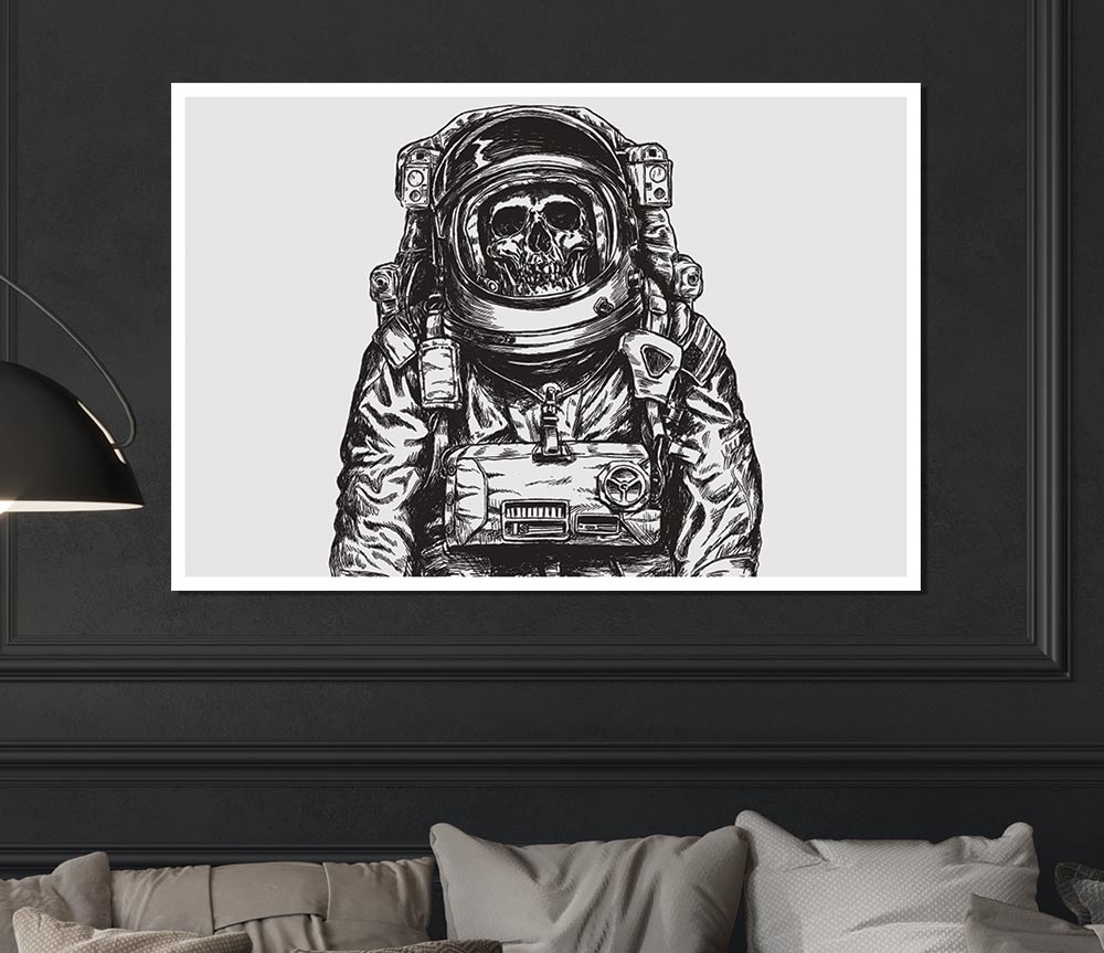 The Skeleton Space Explorer Print Poster Wall Art
