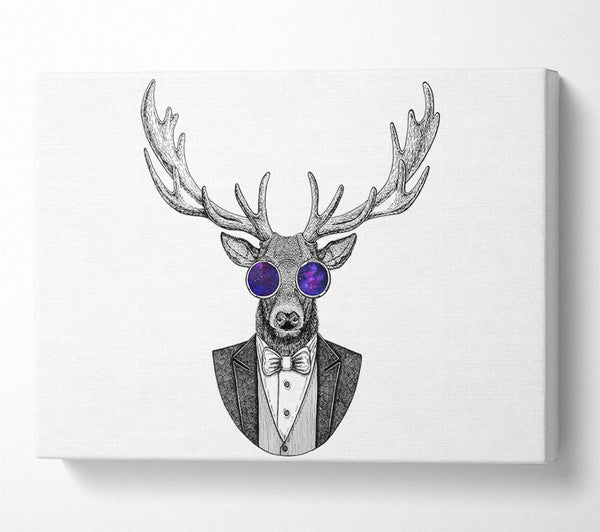 Picture of Glasses Deer Canvas Print Wall Art