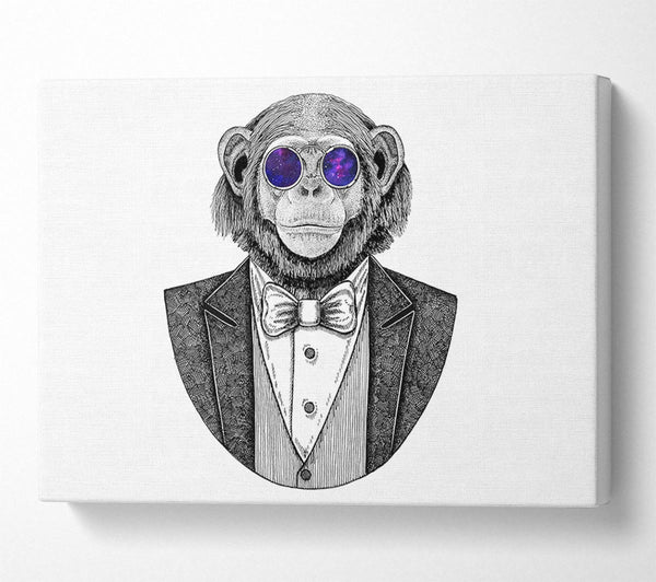 Picture of Glasses Chimpanzee Canvas Print Wall Art