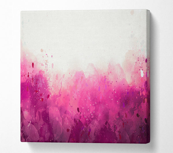 A Square Canvas Print Showing Pink Blushes Of Colour Square Wall Art