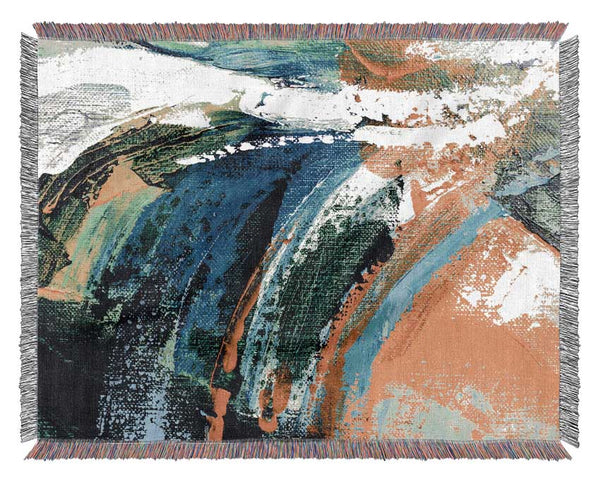 Abstract Strokes Of Nature Woven Blanket