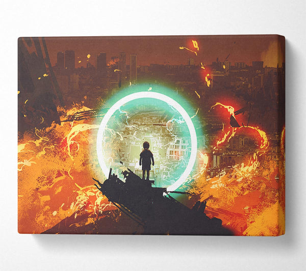 Picture of The Neon Ring Of Fire Canvas Print Wall Art