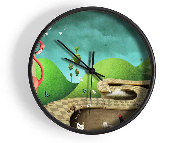 Alice In Wonderland Road Clock - Wallart-Direct UK