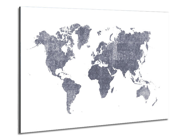 The World Map Of In Grey