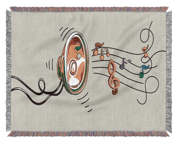 Music Notes Speaker Woven Blanket