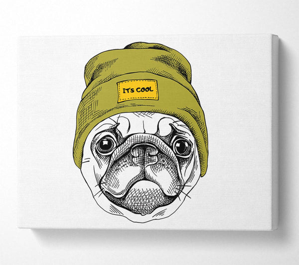 Picture of Pug Life Beanie Canvas Print Wall Art