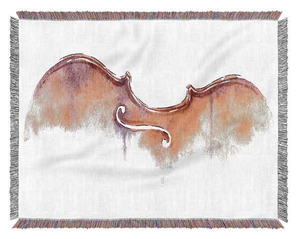Violin Half Art Woven Blanket