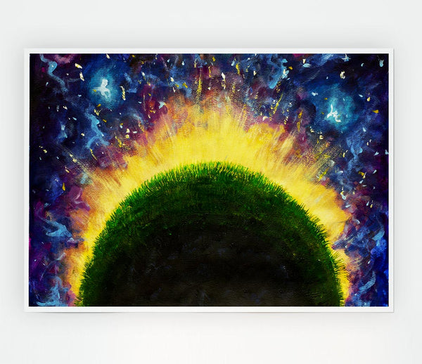 The Curvature Of A Planet Print Poster Wall Art
