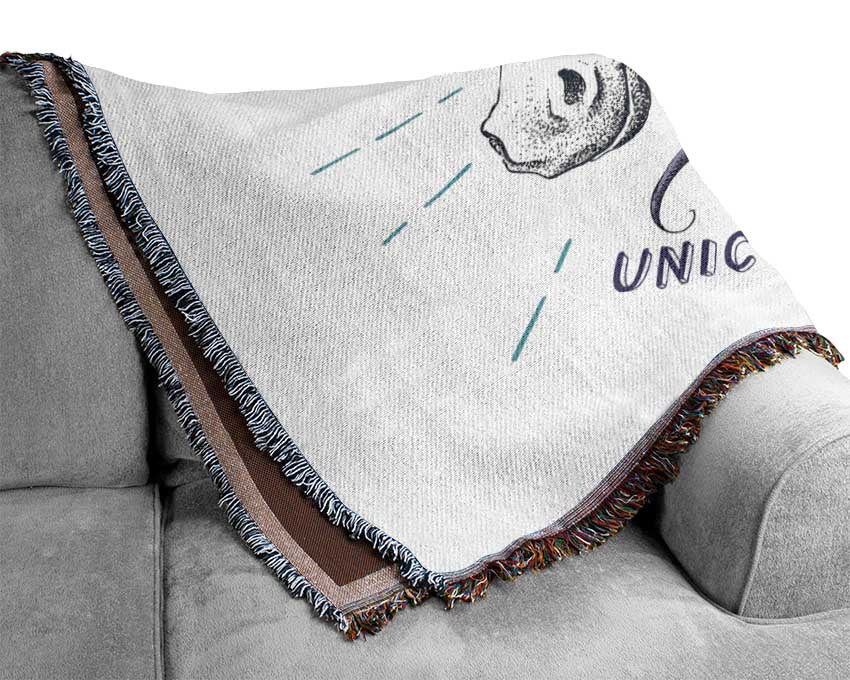Unicorns Are Real Woven Blanket