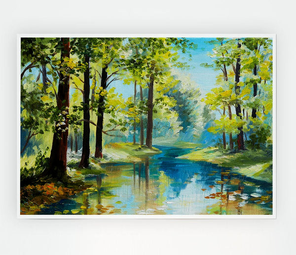 The Forest Painting Green Print Poster Wall Art