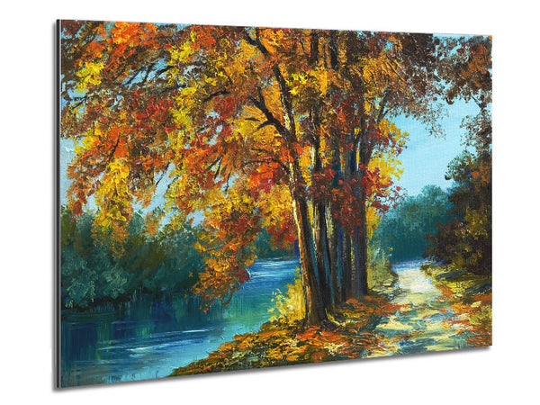 Autumn Tree Branches Painting