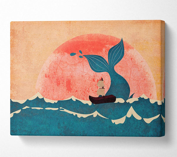 Picture of Sailing By The Whale Canvas Print Wall Art