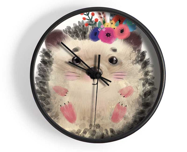 The Curled Up Hedgehog Clock - Wallart-Direct UK