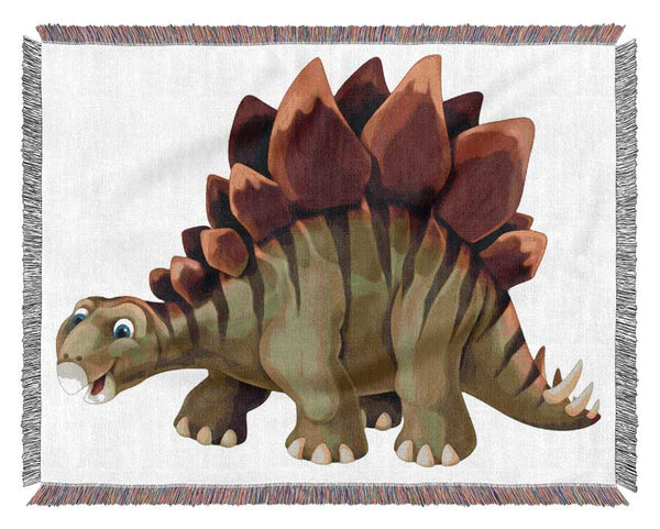 The Happy Stegosaurus Woven Blanket