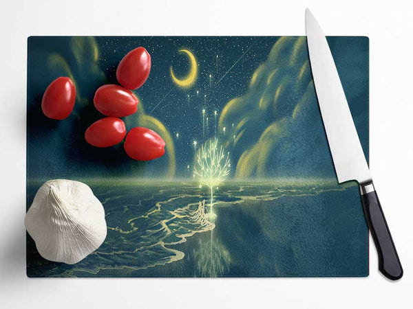 The Crescent Moon Waterline Glass Chopping Board