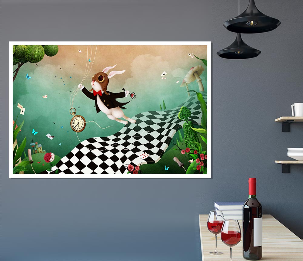 Alice In Wonderland Out Of Time Print Poster Wall Art