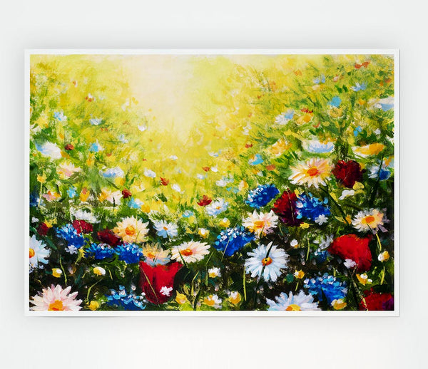 The Flower Spectrum Of Summer Print Poster Wall Art