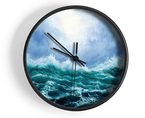 Turquoise Ocean Wonder Clock - Wallart-Direct UK