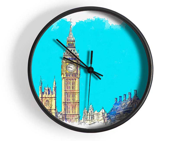 London Big Ben Splatter Clock - Wallart-Direct UK