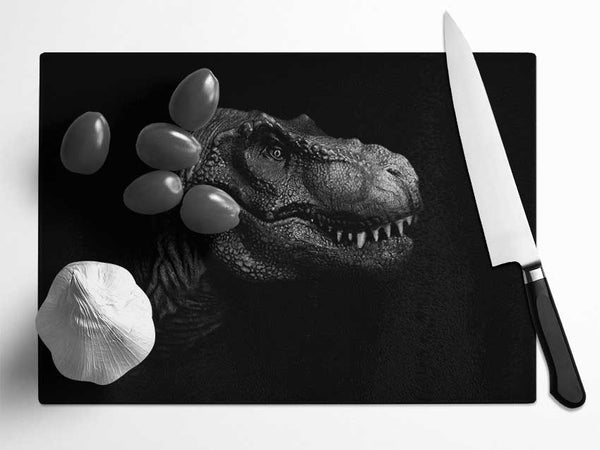 T-Rex In The Dark Glass Chopping Board