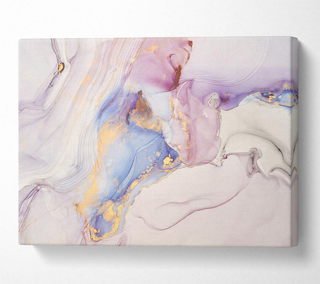 Picture of Lilac And Blue Marble Pattern Canvas Print Wall Art