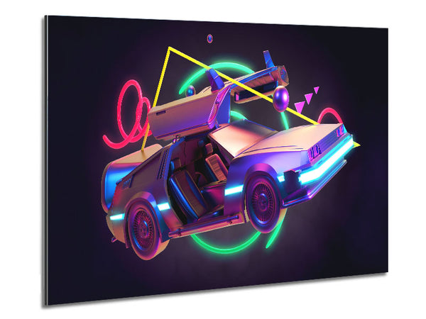 Delorean Car Neon