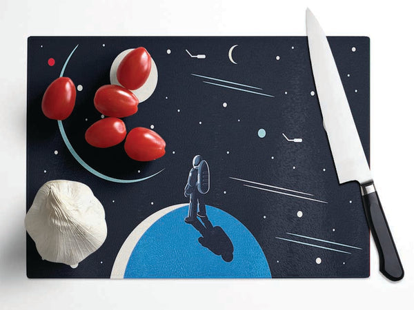 Looking Out Into The Universe Glass Chopping Board