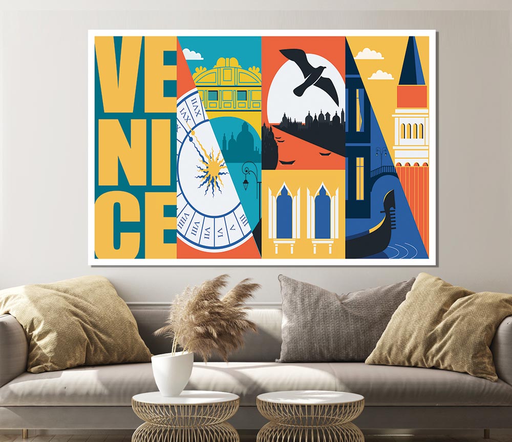 Venice Graphic Print Poster Wall Art