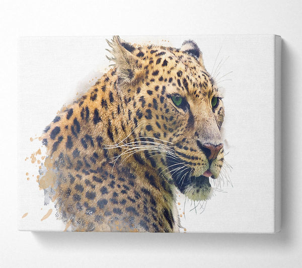 Picture of Watercolor Splash Leopard Canvas Print Wall Art