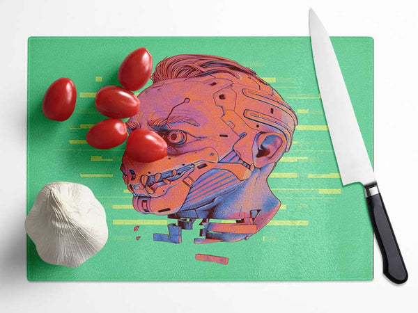Face Mask Fighter Glass Chopping Board