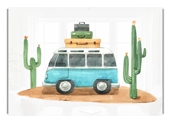 Vw Camper Cactus