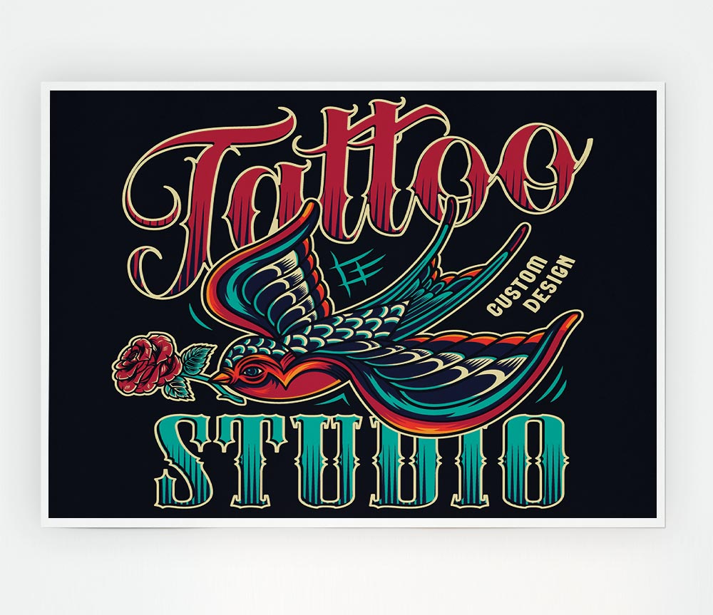 The Awesome Tattoo Studio Print Poster Wall Art