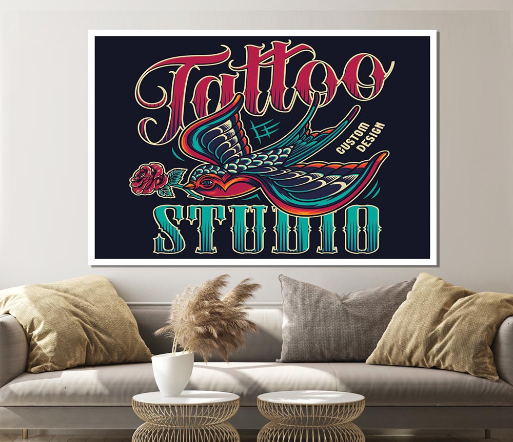 The Awesome Tattoo Studio Print Poster Wall Art