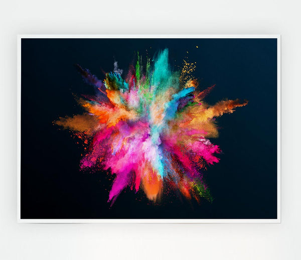Explosion Of Paint Rainbow Print Poster Wall Art