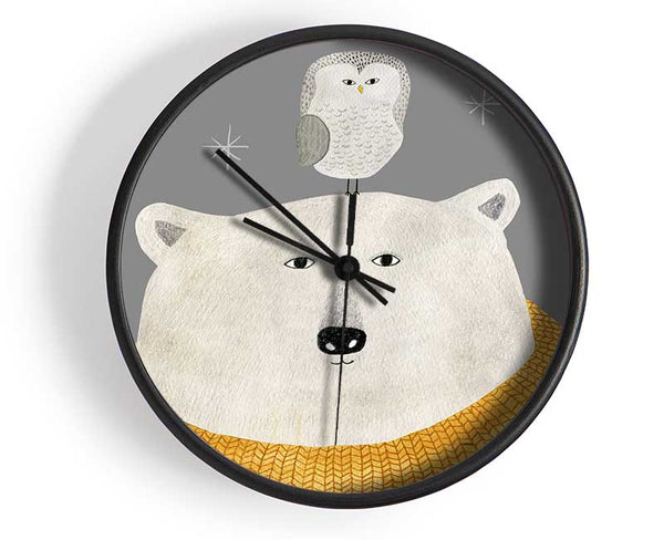 The Bear And The Owl Clock - Wallart-Direct UK