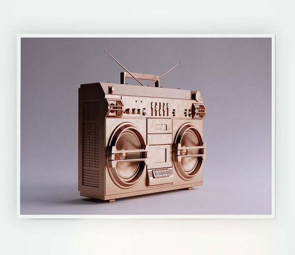 Boombox Simple Print Poster Wall Art