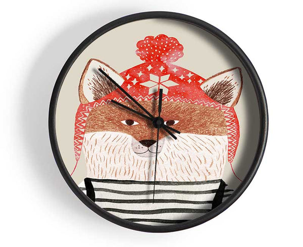 The Fox In A Hat Clock - Wallart-Direct UK