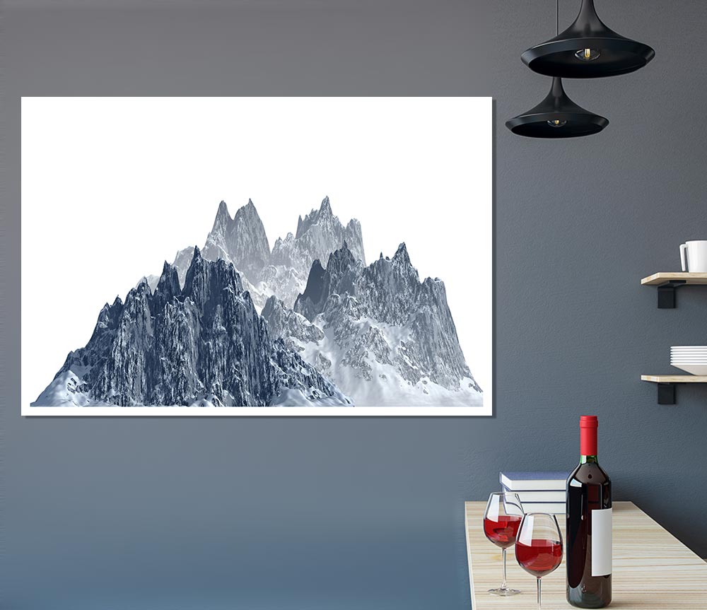 The Shards Of Mountain Print Poster Wall Art