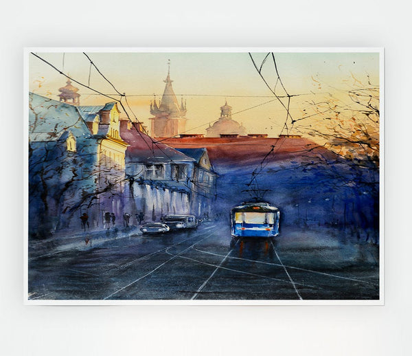 The Train Coming Through The Station Print Poster Wall Art