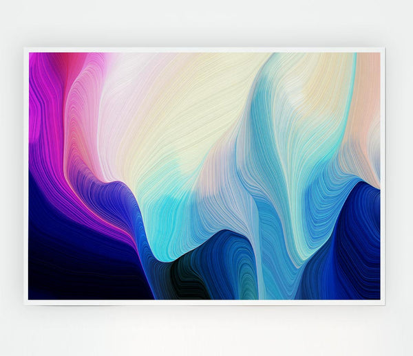 Dropping Colour And Waves Print Poster Wall Art